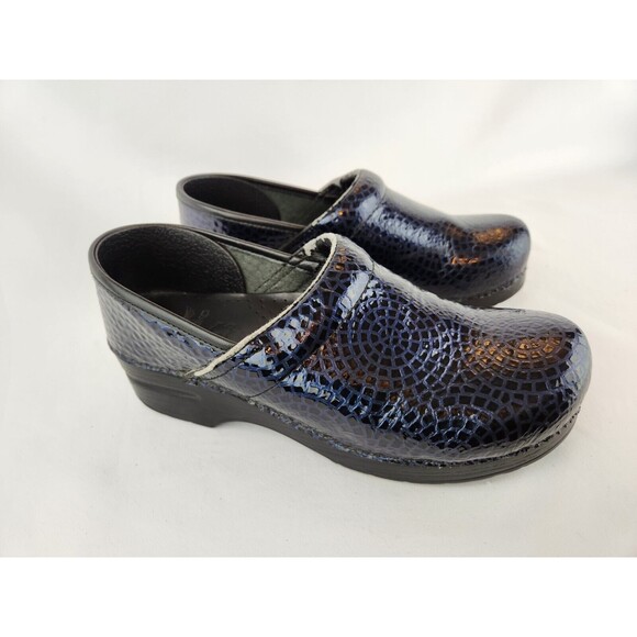 DANSKO Iridescent Blue Professional Clogs Shoes Slip Ons Medical Size 41 10.5 11 - Picture 10 of 12